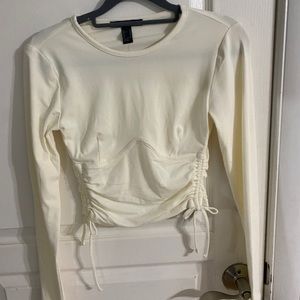 White long sleeve top